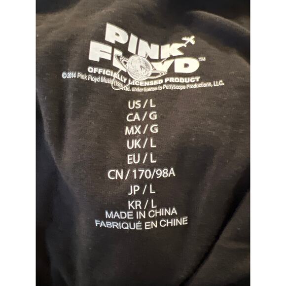 Pink Floyd Women’s Scoop Neck Triangle Triad‎ Cut out Back Tank Top Size L Black - Picture 4 of 4